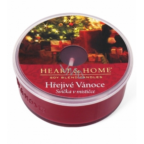 Heart & Home Hrejivé Vianoce Sójová vonná sviečka v mištičke horí až 12 hodín 36 g