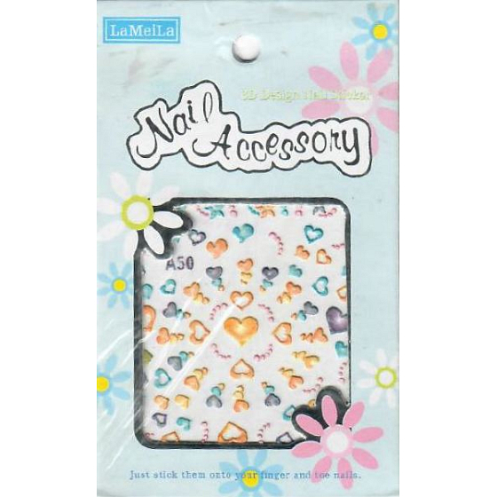 Nail Accessory 3D nálepky na nechty 10100 A50 1 aršík