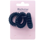 Richstar Príslušenstvo Elastická špirála do vlasov čierna 3 kusy