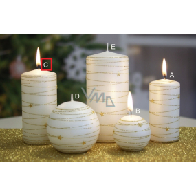 Lima Galaxy svíčka bílá matná válec 60 x 120 mm 1 kus
