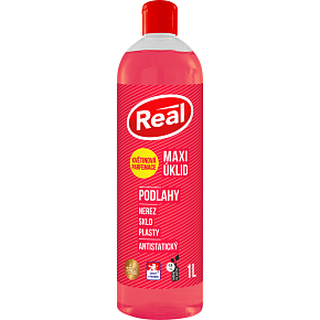 Real Maxi Úklid s kvetinovou parfumáciou čistič na podlahy nerez, sklo, plasty, antistatický, 1 l
