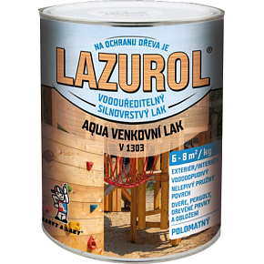 Lazurol Aqua v1303 silnovrstvý polomatný lak na drevo, 2 kg