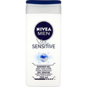 Nivea Men Sensitive sprchový gél na telo, tvár a vlasy 250 ml