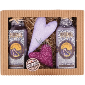 Bohemia Gifts Lavender sprchový gél 100 ml + olejový kúpeľ 100 ml + 2x patchwork, kozmetická sada