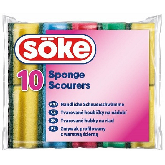 Soke Sponge tvarované hubky na riad 10 kusov