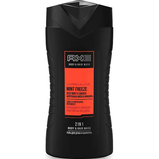 Axe Adrenaline Mint Freeze 2v1 sprchový gél na telo aj vlasy pre mužov 250 ml