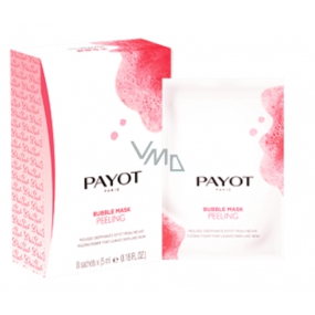 Payot Les Demaquillantes Bubble Mask Peeling praskajúca pena s efektom znovuzrodenia pokožky šumivá maska gélová maska dodáva pokožke kyslík 8 kusov x 5 ml