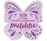 Albi Závesná plaketka motýlik Priateľstvo 9 x 10 cm