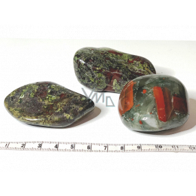 Epidot, tromlovaný prírodný kameň 40 - 100 g, 1 kus, srdcový liečivý kameň