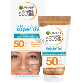Garnier Ambre Solaire Anti-Age Super UV SPF50 Anti-UV krém na tvár 50 ml