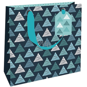 Nekupto Luxusná papierová darčeková taška 18 x 16 cm Triangles