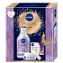 Nivea Beauty Care Antiwrinkle krém pre zlepšenie kontúr 65+ 50 ml + Nivea Sensitive upokojujúca micelárna voda 400 ml, kozmetická sada pre ženy