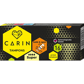 Carin Super dámske tampóny, 16 ks