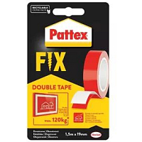 PATTEX Fix obojstranná extra silná lepiaca montážna páska, nosnosť 120 kg, 1,5 m × 19 mm