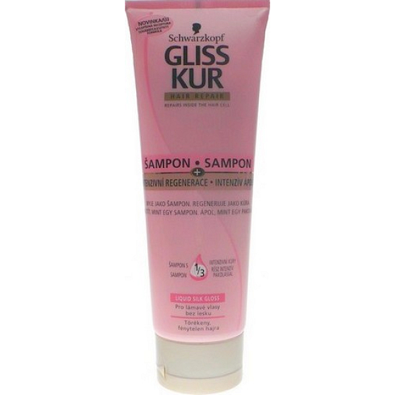 Gliss Kur Liquid Silk Gloss regeneračný šampón na vlasy v tube 250 ml