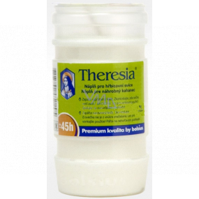 Bolsius Theresia sviečka cintorínska patrónka biela 45 hodín 145 g