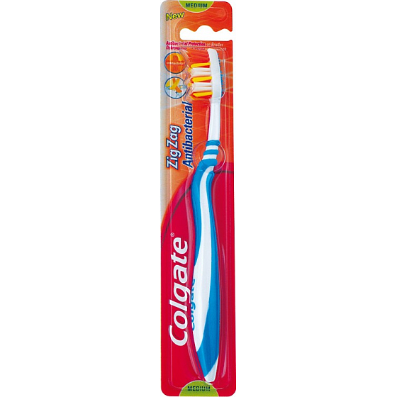 Colgate ZigZag Antibacterial Medium strednej zubná kefka 1 kus