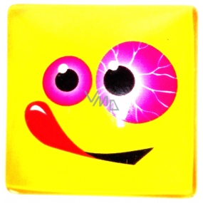 Nekupto Magnet Emoji Smajlík štvorček žltý, s jazykom 4 x 4 cm