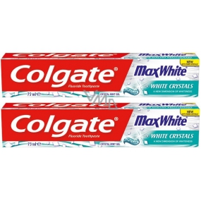 Colgate Max White White Crystals zubná pasta 2 x 75 ml, duopack