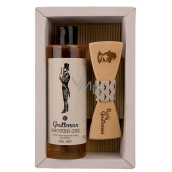 Bohemia Gifts Gentleman Pivné kvasnice a chmeľ sprchový gél 250 ml + drevený motýľ kozmetická sada pre mužov
