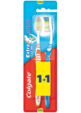 Colgate Extra Clean Medium stredná zubná kefka 1 + 1 kus