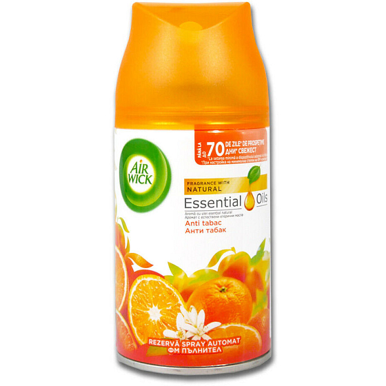 Air Wick FreshMatic Essential Oils Anti-tobacco - Anti-tabak automatický osviežovač náhradná náplň 250 ml