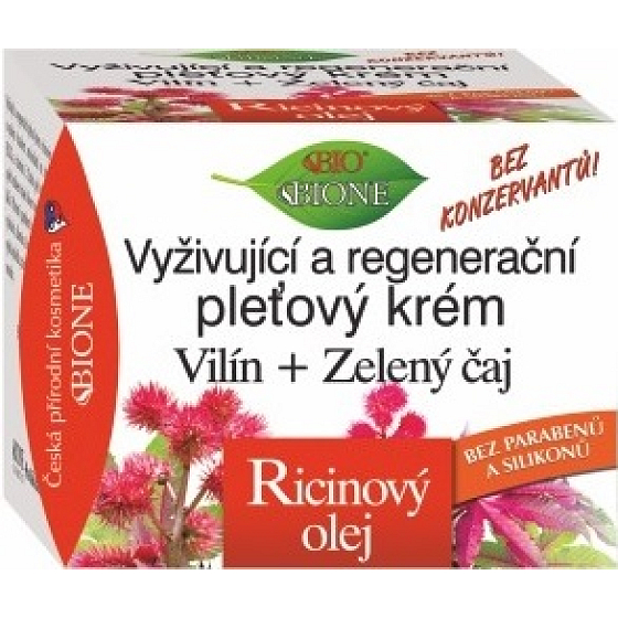 Bione Cosmetics Ricínový olej vyživujúci a regeneračný pleťový krém pre všetky typy pleti 51 ml
