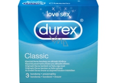 Durex Classic klasický kondóm nominálna šírka: 56 mm 3 kusy