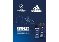 Adidas UEFA Champions League Edition VIII parfumovaný dezodorant 75 ml + sprchový gél 250 ml, kozmetická sada pre mužov
