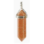 Zlatý prívesok kyvadlo šesťuholník 41 x 13 mm, kameň ambícií