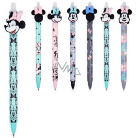 Colorino Pogumované pero Minnie Mouse žmurkajúce zelené, modrá náplň 0,5 mm