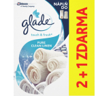 Glade One Touch Pure Clean Linen - Vôňa čistej bielizne mini náplň do osviežovača vzduchu v spreji 3 x 10 ml