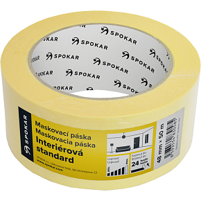 Spokar papierová zakrývacia páska, 1 deň, do 60 °C, rozmery 48 mm × 50 m