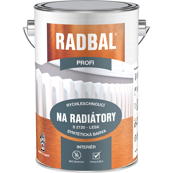 Radbal Profi S2120 špeciálna farba na radiátory, 1000 biely, 4 l