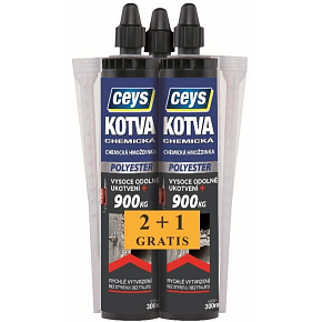 Ceys chemická kotva polyester, 300 ml, 2 + 1