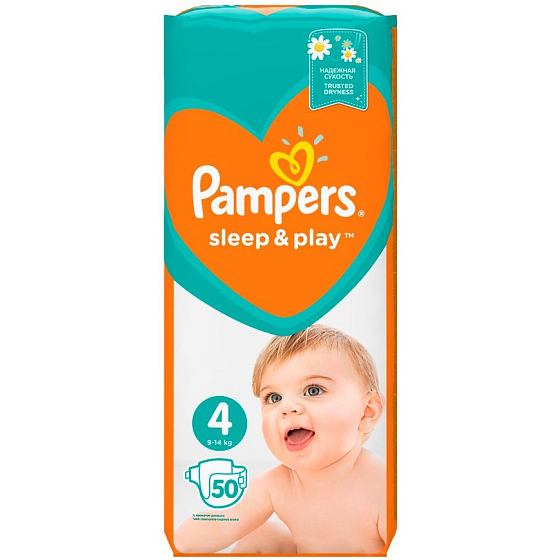 Pampers Sleep & Play 4, 9 - 14 kg plienkové nohavičky 50 kusov