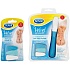 Scholl Velvet Smooth Nail Care System Blue elektrický pilník na nechty + Scholl Velvet Smooth Blue náhradné hlavice do elektrického pilníka na nechty 3 kusy, duopack