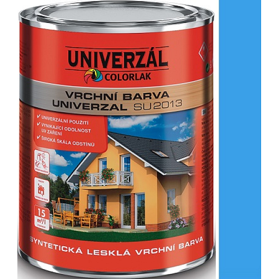 Colorlak Univerzal SU2013 syntetick lesklá vrchná farba Modrá azúrová 0,6 l