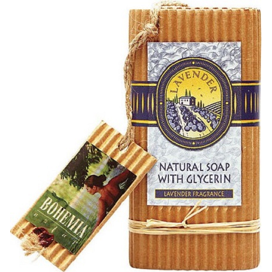 Bohemia Gifts Levanduľa ručne vyrábané toaletné mydlo s glycerínom 90 g