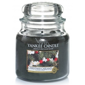 Yankee Candle Christmas Garland - Vianočný veniec vonná sviečka Classic strednej sklo 411 g