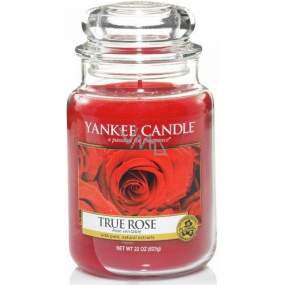Yankee Candle True Rose - Naozajstná ruža vonná sviečka Classic veľká sklo 623 g