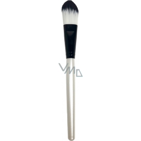 Kozmetický štetec na make-up plochý 12 bielo-čierny 19 cm 30300