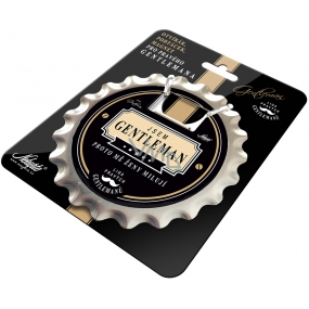 Nekupto Liga Pravých Gentlemanov Otvárač, podtácka, magnet v jednom Som Gentleman - preto ma ženy milujú priemer 10 cm