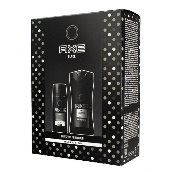 Axe Black sprchový gél 250 ml + dezodorant sprej 150 ml, kozmetická sada