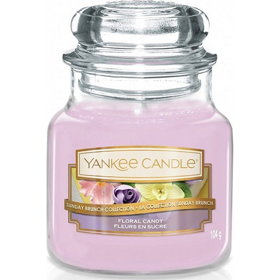 Yankee Candle Floral Candy - Torta s kvetmi vonná sviečka Classic malá sklo 104 g
