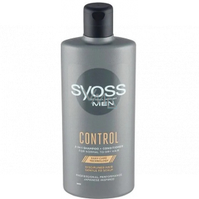 Syoss Men Control 2v1 šampón pre normálne a suché vlasy 440 ml