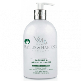 Baylis & Harding Jazmín a Jablčný kvet antibakteriálne tekuté mydlo na ruky dávkovač 500 ml