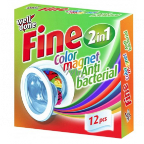 Well Done Fine Color Magnet antibakteriálne servítky do prania pohlcujúce farbu 12 kusov