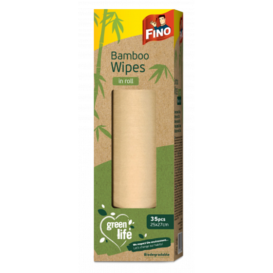 Fino Green Life Kuchynské bambusové univerzálne utierky na rolke 27 x 25 cm 35 kusov