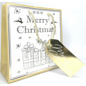Epee Darčeková papierová taška 17 x 17 x 9 cm Vianočný Merry Christmas darčeky CD LUX malá